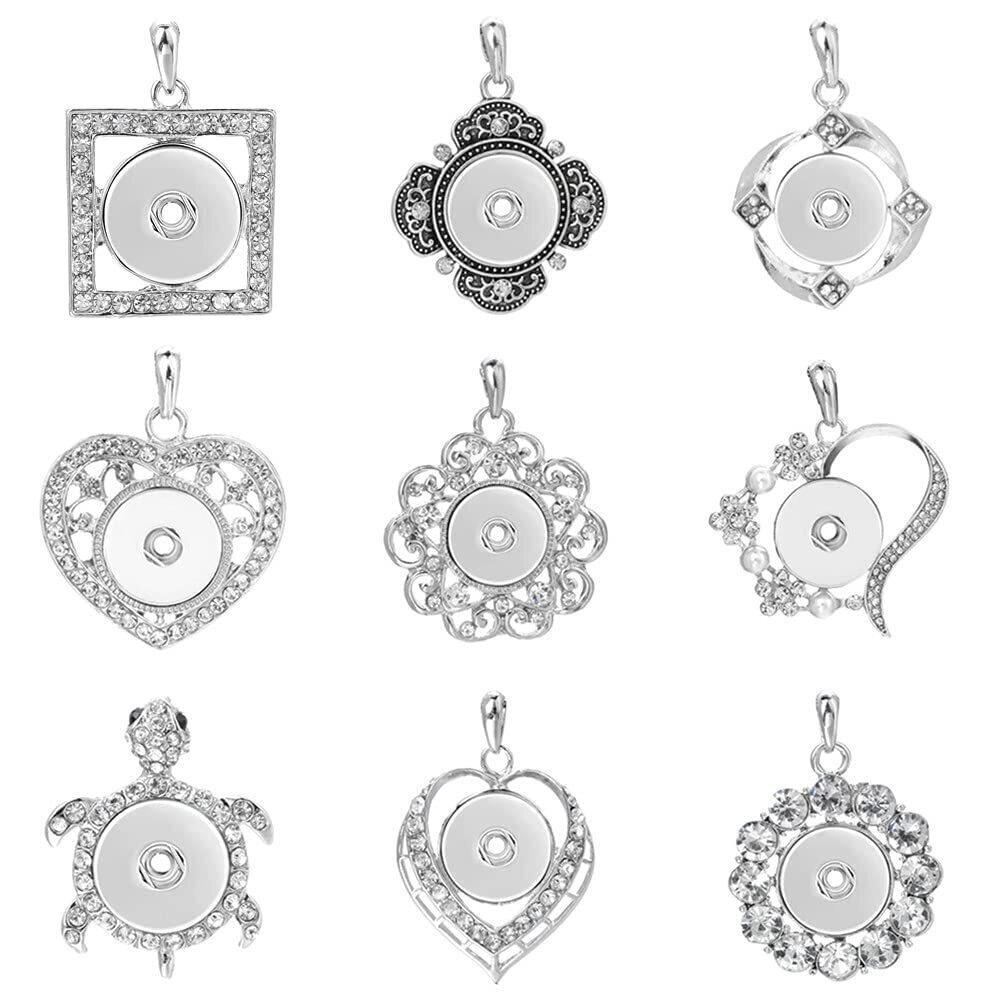 7999 9pcs Mixed Random Snap Jewelry Pendants Charms 18mm for Jewelry Making